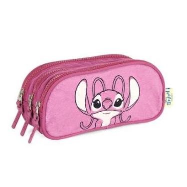 Imagem de Estojo Escolar Triplo Stitch Angel Orelhinha 3d Plush Disney-Feminino