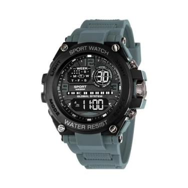 Imagem de Relógio Digital Esportivo À Prova d'Água Para Homens Com Cronômetro Lu