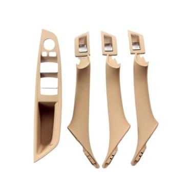 Imagem de Lhd Bege Preto Marrom Ostra Interior Do Carro Apoio De Braço Da Porta Dentro Puxar Conjunto Compatível Com Bmw Série 5 F10 F11 523i 525i 528i 530i(Beige)