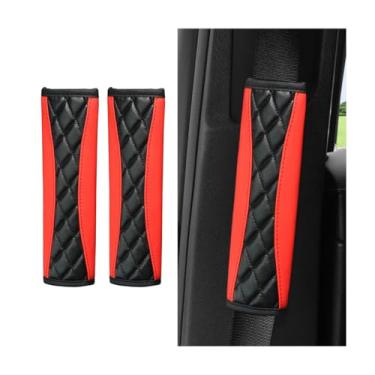 Imagem de Osilly 2 peças de capas de cinto de segurança de carro, macio e confortável, alça de cinto de segurança para veículos, tapete de almofada de cinto de segurança interno automotivo respirável, universal