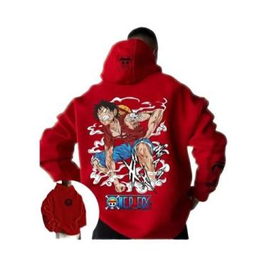 Imagem de Moletom Com Capuz Luffy One Piece Joker Casual Solto Outono Inverno - 