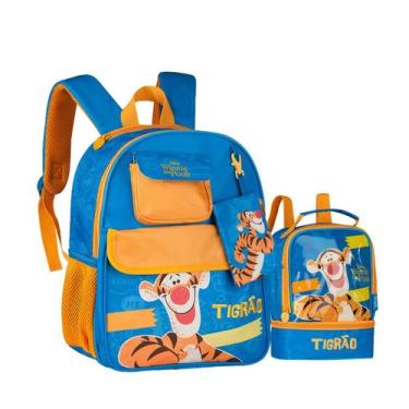 Imagem de Mochila De Costas Tigrão Lancheira Térmica Estojo Infantil - Clio Styl