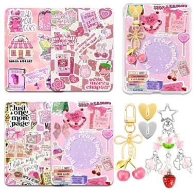 Imagem de 8 peças de inserções de corrente para Kindle inserções de papel cartolina para e-reader, capa transparente, acessórios de decoração fofos, pingentes colorsoft e-reader, capa traseira, inserção para