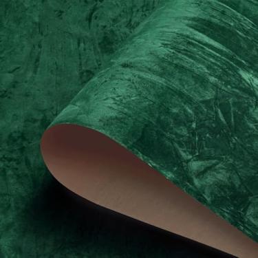 Imagem de HelloWall Papel de parede verde escuro grande 30 x 317 papel de parede autoadesivo de tecido de feltro para colar e descascar, forro de gaveta de veludo verde premium para gaveta de joias, artesanato