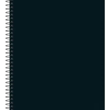 Imagem de Caderno Capa Dura, Preto, 10 Matérias, 160 Folhas, A4, 275mm x 200mm, Espiral