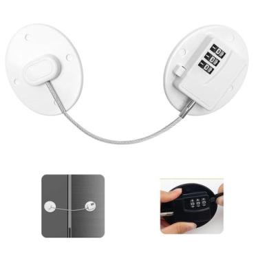 Imagem de Kit 4 Und Trava De Segurança Adesiva P Casa Porta Geladeira - Palaziun