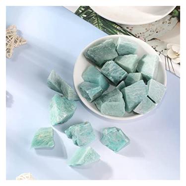 Imagem de Cristal natural 100 g pedras ásperas amazonita verde cascalho pedra cristal decoração aquário decoração acessórios de quarto pedra semipreciosa jade joias antiguidades (tamanho: 2-3 cm 100 g)