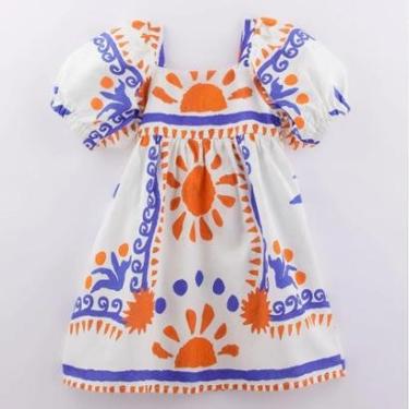 Imagem de Vestido Infantil Fábula Fábula Linho Canto do Sol Off White-Feminino