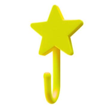 Imagem de Gancho Adesivo ESTRELA Suporte Parede Toalha Rosto Porta Chaves Objeto