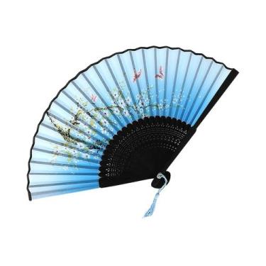 Imagem de Leque De Dança Elegante Com Cabo De Madeira E Franjas Para Mulheres, E