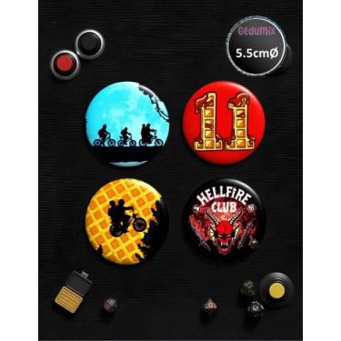 Imagem de Botton GEDUMIX Stranger Things 1.0 - 4 Peças, 5.5cmØ Ímã