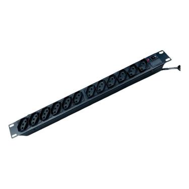 Imagem de Regua Rack 19 Filtro Linha 10A 12 Tomadas Extensão Eletrica