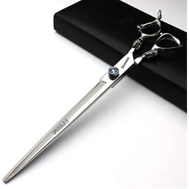 Imagem de Tesoura de cabelo profissional tesoura de cabelo japonesa 440C aço inoxidável/lâmina rosa [bolsa de tesoura é um presente (plano de 23 cm)