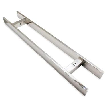 Imagem de Puxador Inox 1 Metro Barra Chata Polido Porta de Vidro/Madeira/Alumínio