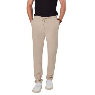 Imagem de Calça Sarja Masculina Casual Reta Cargo Max Denim Premium 12035 Bege-Masculino