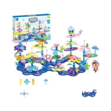 Imagem de Blocos De Montar DIY Jardim De Flores De Coral Oceânico Para Meninas, 