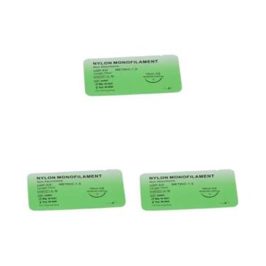Imagem de Fio De Sutura Cirúrgica De Nylon 120CM, Calibre 40, 1-30 Peças, Para E