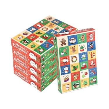 Imagem de Caixas Grandes De Calendário Do Advento De Natal Com 24 Compartimentos