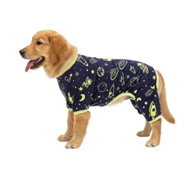 Imagem de Roupa para Cães e Gatos, Macacão Pijama Inverno Espacial Neon abelhinha com asinhas, Roupa para Frio, Confortável, 100% Algodão Macio, Não Aperta Conforto com Estilo. (Espacial Neon, P)