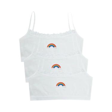 Imagem de Sutiãs De Treino Pequenos Com Estampa De Arco-Íris Para Meninas Adoles