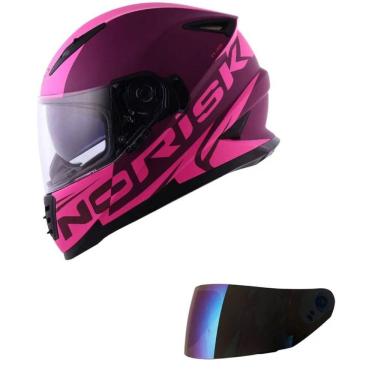 Imagem de Capacete Norisk Soul II Manty Rosa Mais Viseira Camaleão