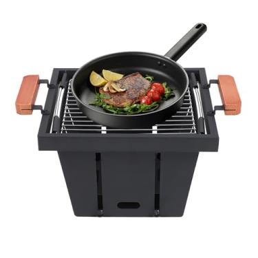 Imagem de Fogão de acampamento portátil, churrasqueira para mochila – Fogão dobrável para churrasco ao ar livre para acampamento ao ar livre, reuniões de família