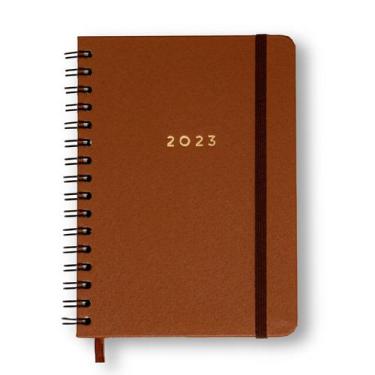 Imagem de Agenda Planner Wire-o 2023 Clássica Semanal Notas A5 Caramelo - Cicero
