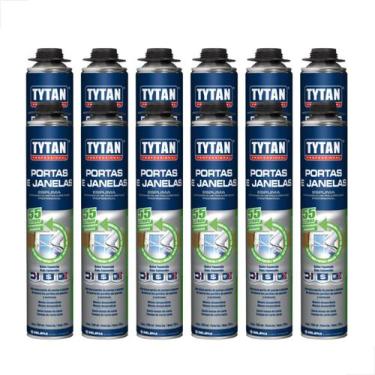Imagem de Espuma Expansiva Tytan Portas E Janelas 770g 750ml Kit 12 Un - Tytan S