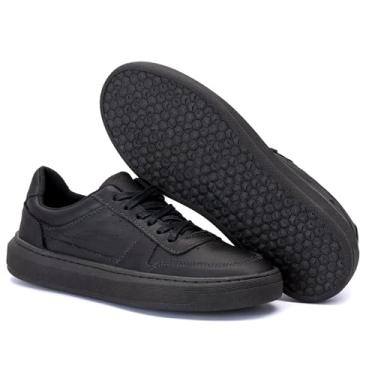 Imagem de Sapatênis Masculino em Couro Legítimo Casual Confortável Sapato Moderno Premium com Solado Macio Antiderrapante Luxo