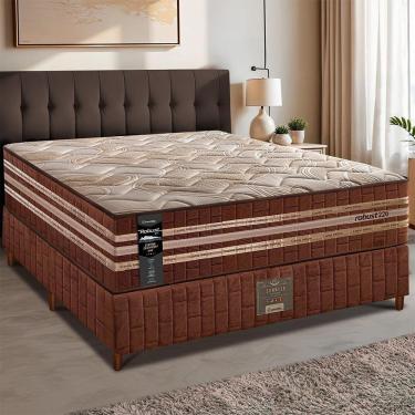 Imagem de Cama Box Casal Colchão + Box 138x188x76 Com Espuma Látex Robust Gel 220 Caramelo Cama Inbox