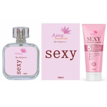Imagem de Kit Perfume Sexy 100ml + Creme Hidratante 100g Feminino Parfum Amei Co