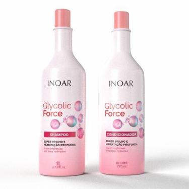 Imagem de Inoar kit shampoo1l + condicionador 800ml force glycolic
