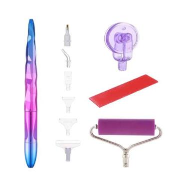 Imagem de Kit De Ferramentas Para Pintura Diamante 5D Fosco: Caneta, Rolo Aplica