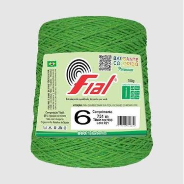 Imagem de Kit 6 Barbantes Fial Nº6 700 Gramas, 45 Verde Limão