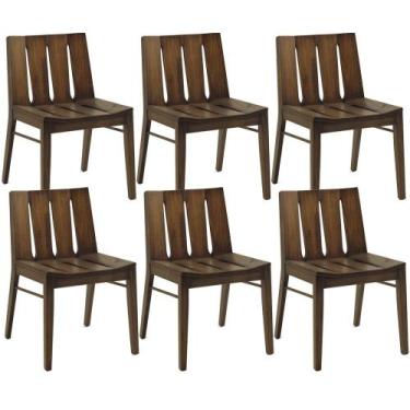 Imagem de Kit 06 Cadeiras Para Sala de Jantar Cozinha Franci Cacau G04 - Gran Be