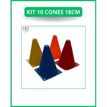 Imagem de Kit 10 cones 18cm - AAZ Saúde