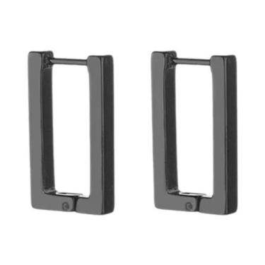 Imagem de Brincos De Argola Em Aço Inoxidável Com Runas Vikings Pretos Para Home