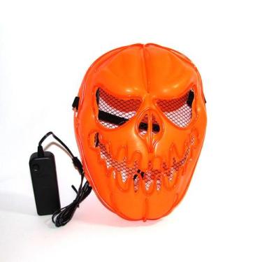 Imagem de Máscara Halloween Pumpkin Head EL Cold Light Glowing - yiweisai