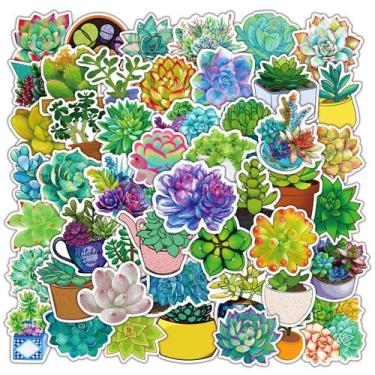 Imagem de Adesivos Suculents Plants Waterproof Vinyl Anime x50 - yiweisai