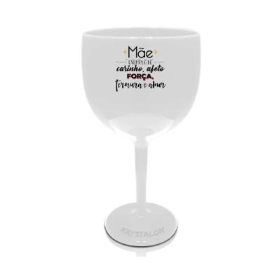 Imagem de Taça Gin Branca Acrílico Para Dia Das Mães - Meu Exemplo