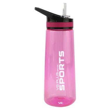 Imagem de Garrafinha Squeeze Aerobic Plástico com Bico 900ml Academia VG+, Rosa