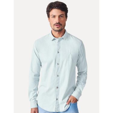 Imagem de Camisa Reserva Masculina Casual Enxuto Jeans Azul Celeste-Masculino