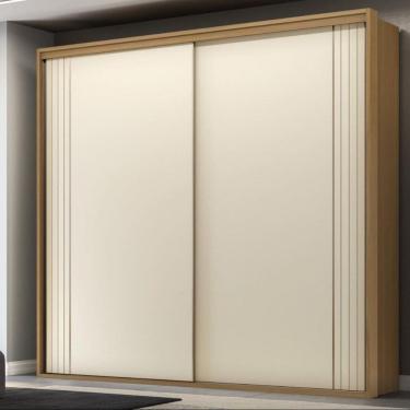 Imagem de Guarda Roupa Casal Ripado 2 Portas de Correr 100 MDF Imperium Belmax