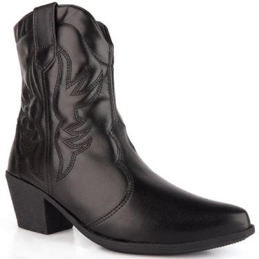 Imagem de Bota Feminina Texana Western Bico Fino Salto 6cm Moda Country Confortá