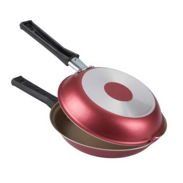 Imagem de Omeleteira Dupla Antiaderente 18cm Cereja Nacional - Alumínio Nacional