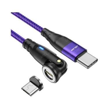 Imagem de Cabo Magnético Tipo C De Carregamento Rápido 60W Para Transferência De