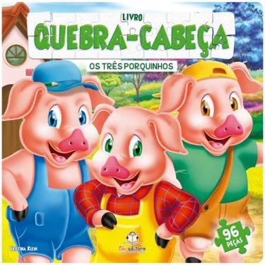 Imagem de Livro - Livro quebra-cabeça: Os três porquinhos