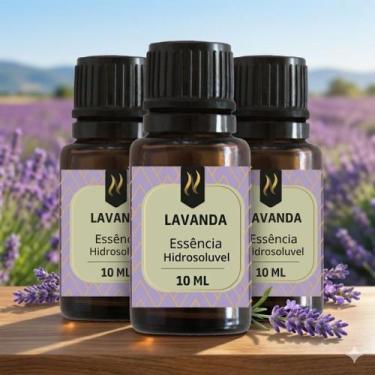 Imagem de Kit 3x Essências Aromatizantes Nattuaromas hidrossolúvel Aroma:LAVANDA
