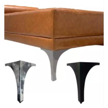 Imagem de Kit 14 Pés Curve De Alumínio 20cm P/ Sofá, Poltrona Pronta Entrega - R