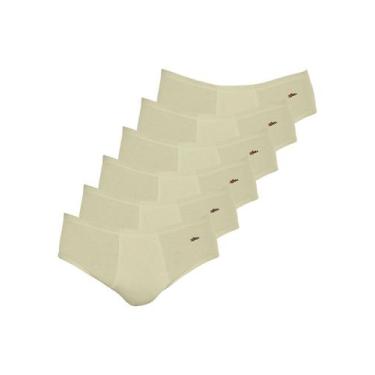 Imagem de Kit com 6 Cuecas Slip Zorba com Abertura 172 Plus Size, Bege, XGG